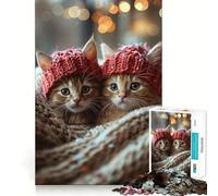 Dolce gattino invernale - Puzzle da 1000 pezzi per adulti - Gioco di logica puro - Momenti di pace - Taglio preciso - Regalo sincero 50x75cm