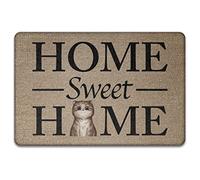 Dolce Gatto Domestico, Per Gli Amanti Dei Gatti Zerbino Di Benvenuto Lavabile Tappetini Porta Dingresso Antisporco Tappetino Da Bagno Per Camera Letto Balcone Terrazzo 40X60Cm