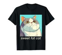 Dolce Grasso Gatto Grafica Maglietta
