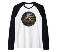 Dolce Gru birdwatcher Uccello della Felicità e della prudenza Maglia con Maniche Raglan