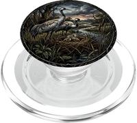 dolce gru birdwatcher uccello della felicità e della prudenza PopSockets PopGrip per MagSafe