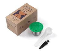 Dolce Gusto Capsule di caffè riutilizzabile in acciaio inox Filtro caffè Dolce Gusto compatibile con Dolce Gusto con 1 cucchiaio + 1 spazzola (1 capsule)