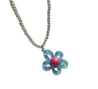Dolce Hollow Fiore Ciondolo Collana Moda Catena di Perle Girocollo Semplice Collare Catena Clavicola Gioielli Del Partito Carino Resina Ciondolo Collare Girocollo Per Le, Misura unica, come descritto