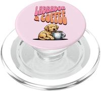 dolce Labrador cucciolo cane e tazza di caffè al mattino PopSockets PopGrip per MagSafe