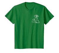 Dolce Labrador in Posa sdraiata Come Ritratto sul Petto Maglietta, Bambini, Verde Mela, 6 Anni