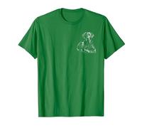 Dolce Labrador in Posa sdraiata Come Ritratto sul Petto Maglietta, Uomo, Verde Mela, 3XL