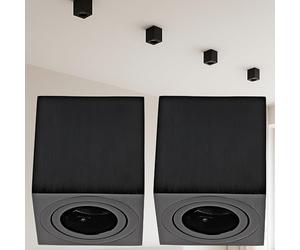 Dolce Led 2pz Cornice di Montaggio GU10 Rotonda-Quadrata, Faretto da Soffitto in Alluminio Spazzolato, Luce Sottopensile in Alluminio (Quadrata-Argento)