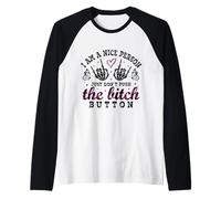 Dolce ma innescato Sono Una Brava Persona, Non premere Il Pulsante Maglia con Maniche Raglan