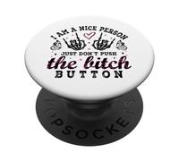 Dolce ma innescato Sono una brava persona, non premere il pulsante PopSockets PopGrip Adesivo