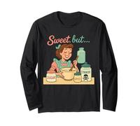 Dolce Ma Psico Retrò Scuro Umorismo Vintage Maglia a Manica