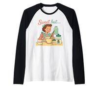 Dolce Ma Psico Retrò Scuro Umorismo Vintage Maglia con Maniche Raglan
