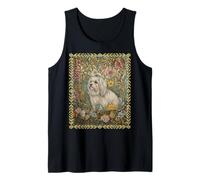 Dolce Maltese con Un Fiocco di Nastro Vintage Canotta