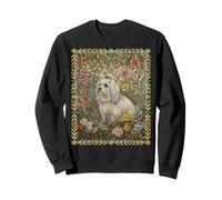 Dolce Maltese con Un Fiocco di Nastro Vintage Felpa