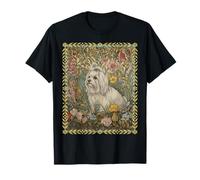 Dolce Maltese con Un Fiocco di Nastro Vintage Maglietta