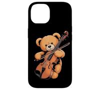 Dolce orsacchiotto gioca violoncello violoncellista Custodia per iPhone 14