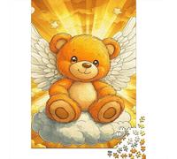 Dolce Orso Angelo Puzzle 1000 Pezzi Puzzle per Adulti Materiale Carta Nuvola Sole Giochi Famiglia Relax Decorazione Regalo Casa 70x50cm/1000pcs