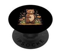 Dolce Orso tra i Fiori di Campo PopSockets PopGrip Adesivo