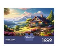Dolce Paesaggio Puzzle in Cartone Premium 1000 Pezzi Puzzle Casa Luna Fiaba con Gioco Educativo Per La Sgonfiatina Per Decorazioni Murali, Regali Per Le Donne E Gli Uomini 70x50cm/1000pcs
