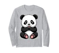 Dolce Panda Kawaii Cartoon Bear Animal Lover Style Maglia a Manica