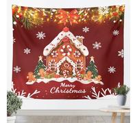 Dolce Pane Ingeber Uomo Arazzo L Dimensione Gingerbread Casa Coperta da Parete per Dormitorio Buon Natale Rosso Marrone Arte Da Parete per Adolescenti