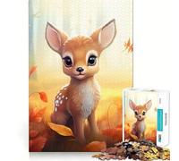 Dolce piccolo Bambi, puzzle da 1000 pezzi per adolescenti, gioco per esercitare la mente, momento di condivisione, taglio di precisione, pezzo da collezione artistica 50x75cm