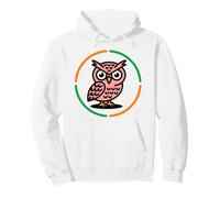 Dolce Piccolo Gufo con Cuori | Illustrazione Colorata Felpa con Cappuccio
