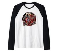 Dolce Puli Cane da Guardia Cane 80s Rock Musica Illustrazione Maglia con Maniche Raglan