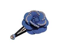 Dolce Ragazza Camelie Forma Clip Per Capelli/Corda Per Capelli Con Perla Bianca Stero Forcella Elastica Dei Capelli Per Le Ragazze Acconciatura