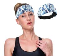 Dolce Russo Bluecats Bianco Antiscivolo Allenamento Fasce Elastiche per Capelli per Donne per Trucco Ciclismo Escursionismo Palestra