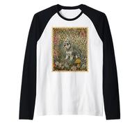 Dolce Schnauzer in Miniatura nel Vecchio Giardino Inglese Maglia con Maniche Raglan