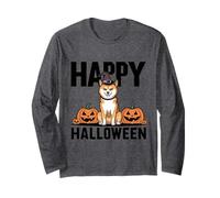 Dolce Shiba Inu Happy Halloween Maglia a Manica