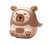 Dolce temperamatite, temperamatite a di Capybara, per uso da parte degli studenti, temperamatite automatico a manovella a mano con alimentatore di mine per ufficio e scuola (marrone scuro)