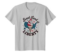 Dolce Terra della libertà Maglietta, Bambini, Argento, 8 Anni