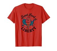 Dolce Terra della libertà Maglietta, Uomo, Rosso, L