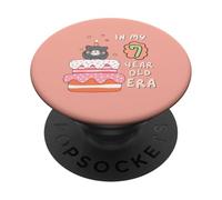 Dolce torta a forma di gattino per il mio compleanno di 7 anni PopSockets PopGrip Adesivo