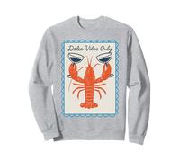 Dolce Vibes Only Retro Nautical Lobster Wine Funny Summer Felpa