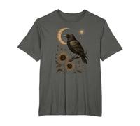 Dolce Vintage Corvo Nero Corvo Gothic Moon Cottagecore Maglietta