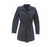 DOLCE VITA Giacca Militare In Cotone Blu Navy Con Coulisse Da Donna $209 NUOVA