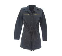 DOLCE VITA Giacca Militare In Cotone Blu Navy Con Coulisse Da Donna $209 NUOVA