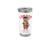Dolce Yorkshire Terrier Cane Torre di Londra Guardiano Inghilterra Bicchiere termico in acciaio inox doppia parete
