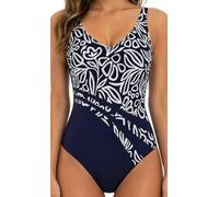 dolcecasabiancheria Anita Care Costume Mare Donna Intero Modellante Anche per Protesi Coppe Preformate Senza Ferretto Effetto Snellente Dirban 6318 - EU 115 D - 11 D - (58)