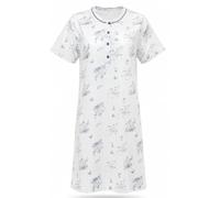 dolcecasabiancheria Camicia da Notte Donna 100% Cotone Manica Corta 2544 (Celeste, 50)