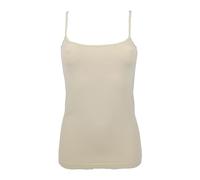 dolcecasabiancheria Canottiera Donna Canotta in Microfibra Top Spalla Stretta Tramonte T8005 (L/XL, Beige-Nudo)