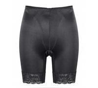 dolcecasabiancheria Lepel Guaina Contenitiva con Gamba Modellante Antifregamento Pancia Piatta con Inserti in Pizzo, Comfort Shapewear Traspirante (Nero, IT 5)