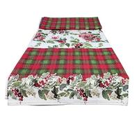 dolcecasabiancheria Tovaglia Copritavolo Natalizio Gobelin con Lurex 6/12 Posti Hessense Tartan Agrifoglio (Tartan Asiut, per 6 (cm 140 x 180))