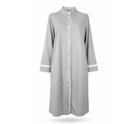 dolcecasabiancheria VILFRAN Vestaglia Donna Invernale in Caldo Cotone Interlock, Giacca da Camera con Bottoni e Tasche, 100% Cotone Traspirante, Elegante e Morbida 46 PERLA