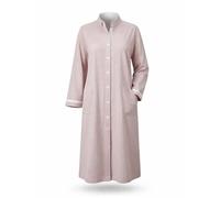 dolcecasabiancheria VILFRAN Vestaglia Donna Invernale in Caldo Cotone Interlock, Giacca da Camera con Bottoni e Tasche, 100% Cotone Traspirante, Elegante e Morbida 46 TORTORA