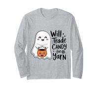 Dolcetto Divertente per Halloween all'Uncinetto con Fantasma Filato di Caramella Maglia a Manica