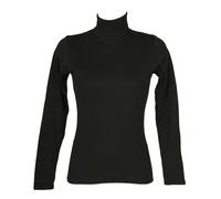 RAGNO Dolcevita Ciclista Donna Maglia Manica Lunga Caldo e soffice Cotone bio Articolo D274AK BIO Cotton Dolcevita, 020 Nero, L
