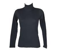 RAGNO Dolcevita Ciclista Donna Maglia Manica Lunga Caldo e soffice Cotone bio Articolo D274AK BIO Cotton Dolcevita, 078 Bleu, XL